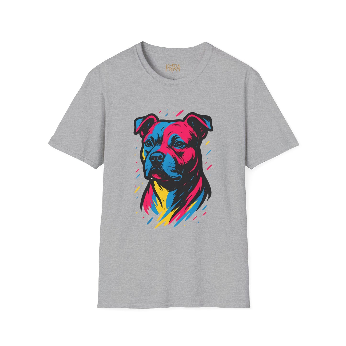 Staffy T Shirt – Neo Pop Art Portrait – Unisex Fit