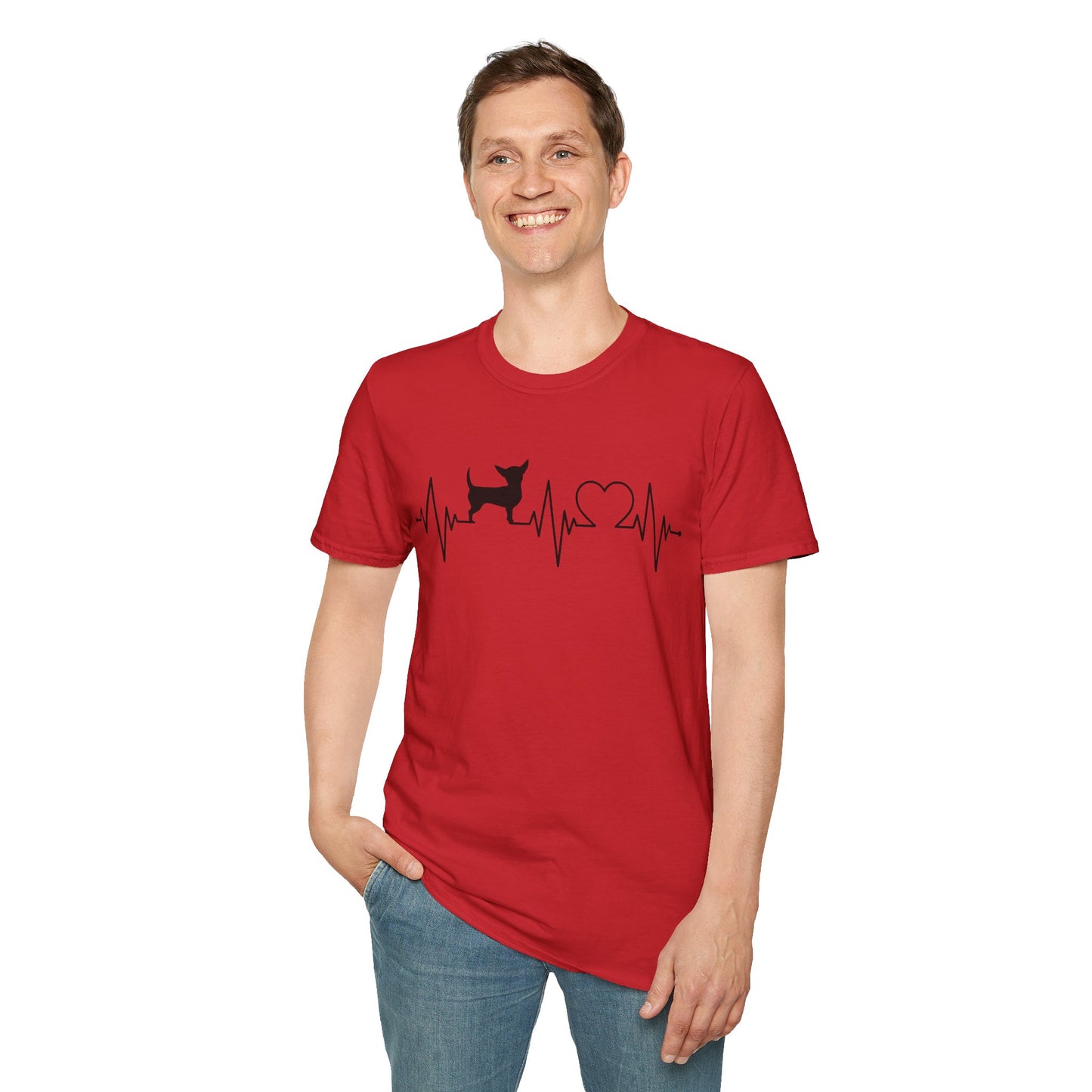 Chihuahua T Shirt – Heartbeat Design – Unisex Fit