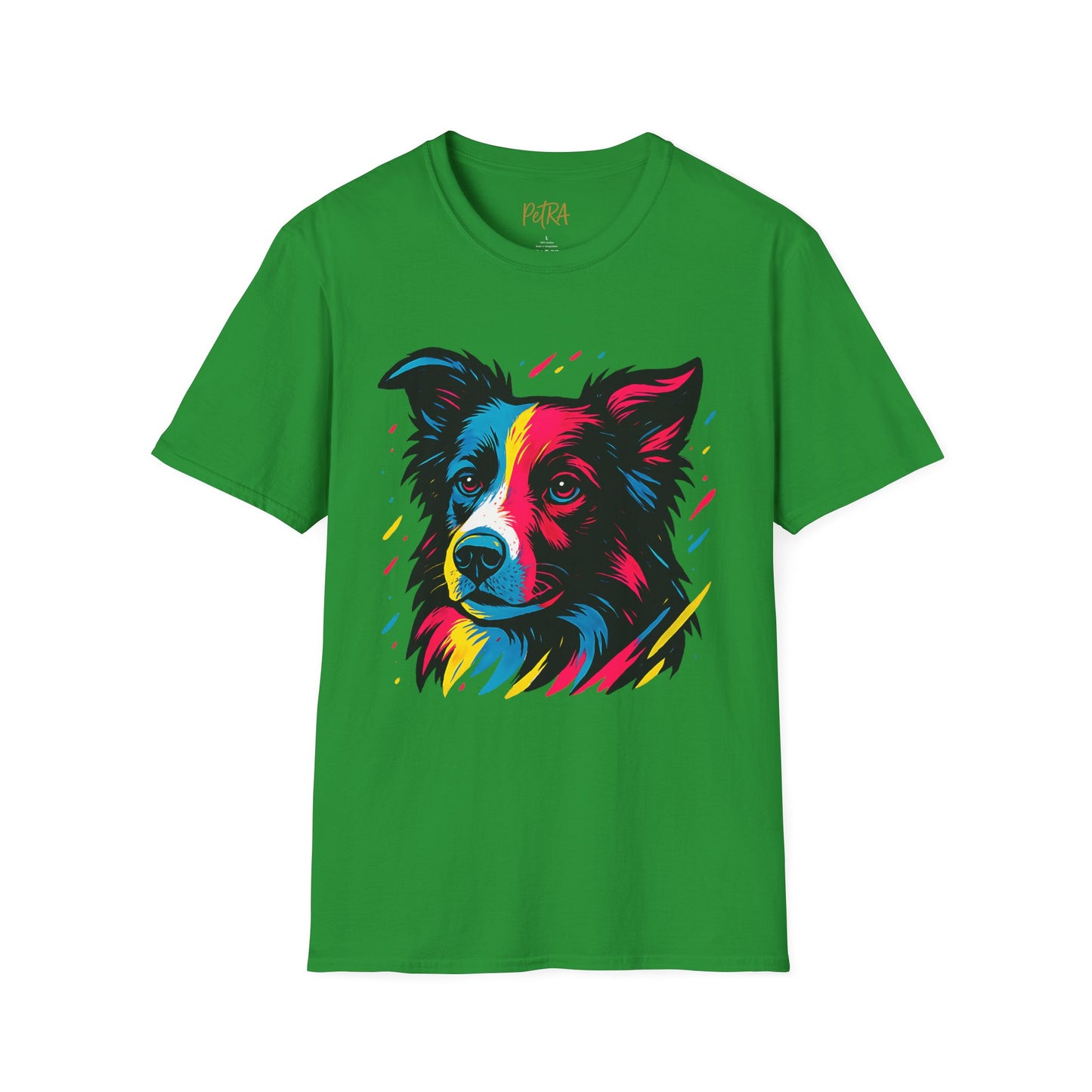 Border Collie T Shirt – Neo Pop Art Portrait – Unisex Fit