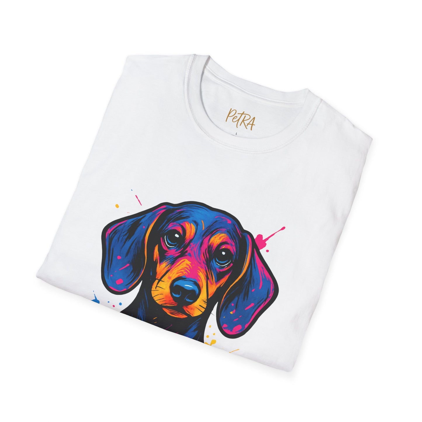 Dachshund T Shirt – Neo Pop Art Head Portrait – Unisex Fit
