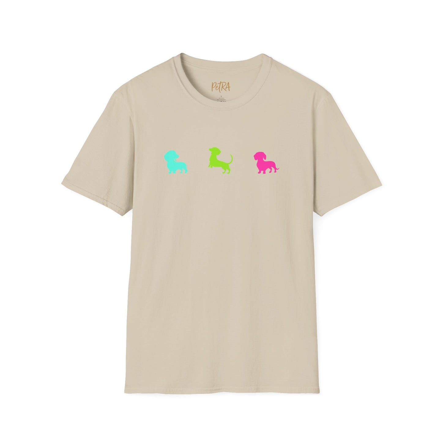 Dachshund T Shirt – Colorful Silhouette Design – Unisex Fit