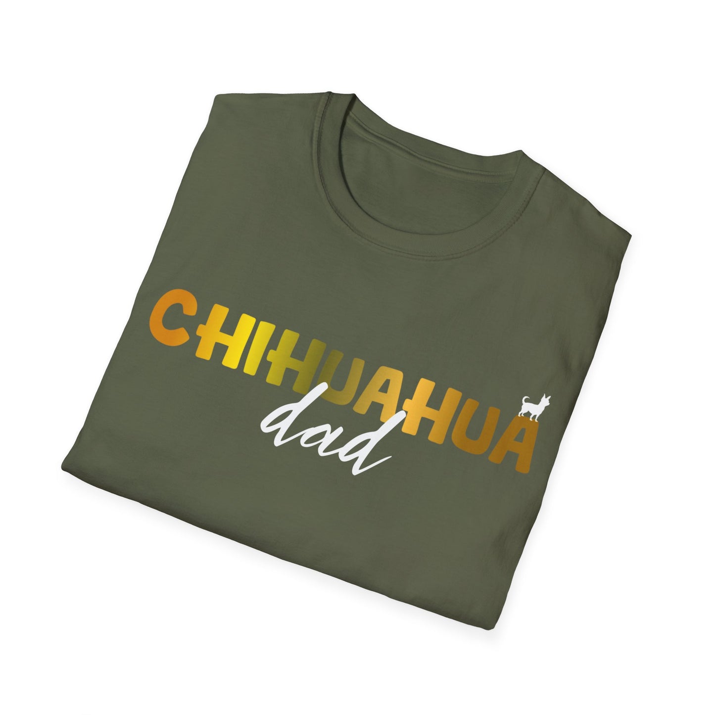 Chihuahua T Shirt – 'Chihuahua DAD' Bold Lettering – Unisex Fit