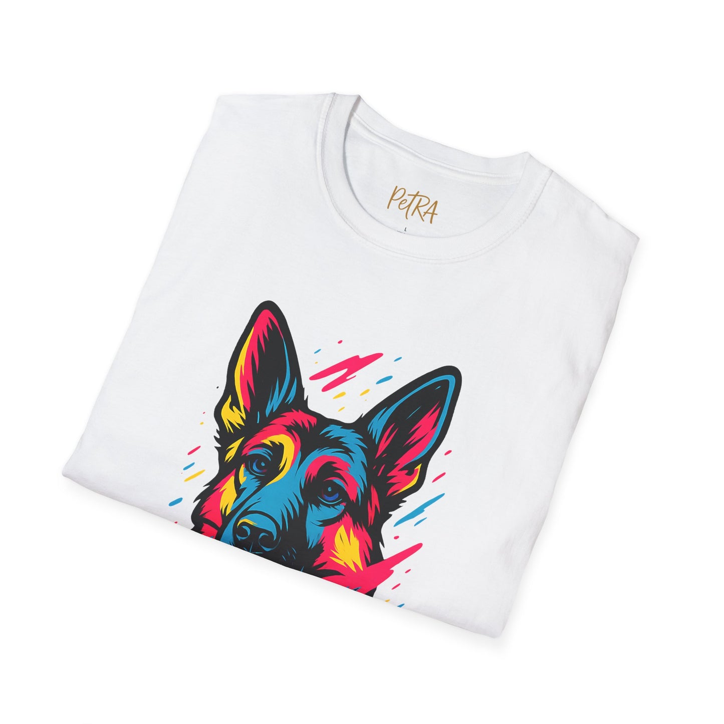 German Shepherd T Shirt – Neo Pop Art Portrait – Unisex Fit