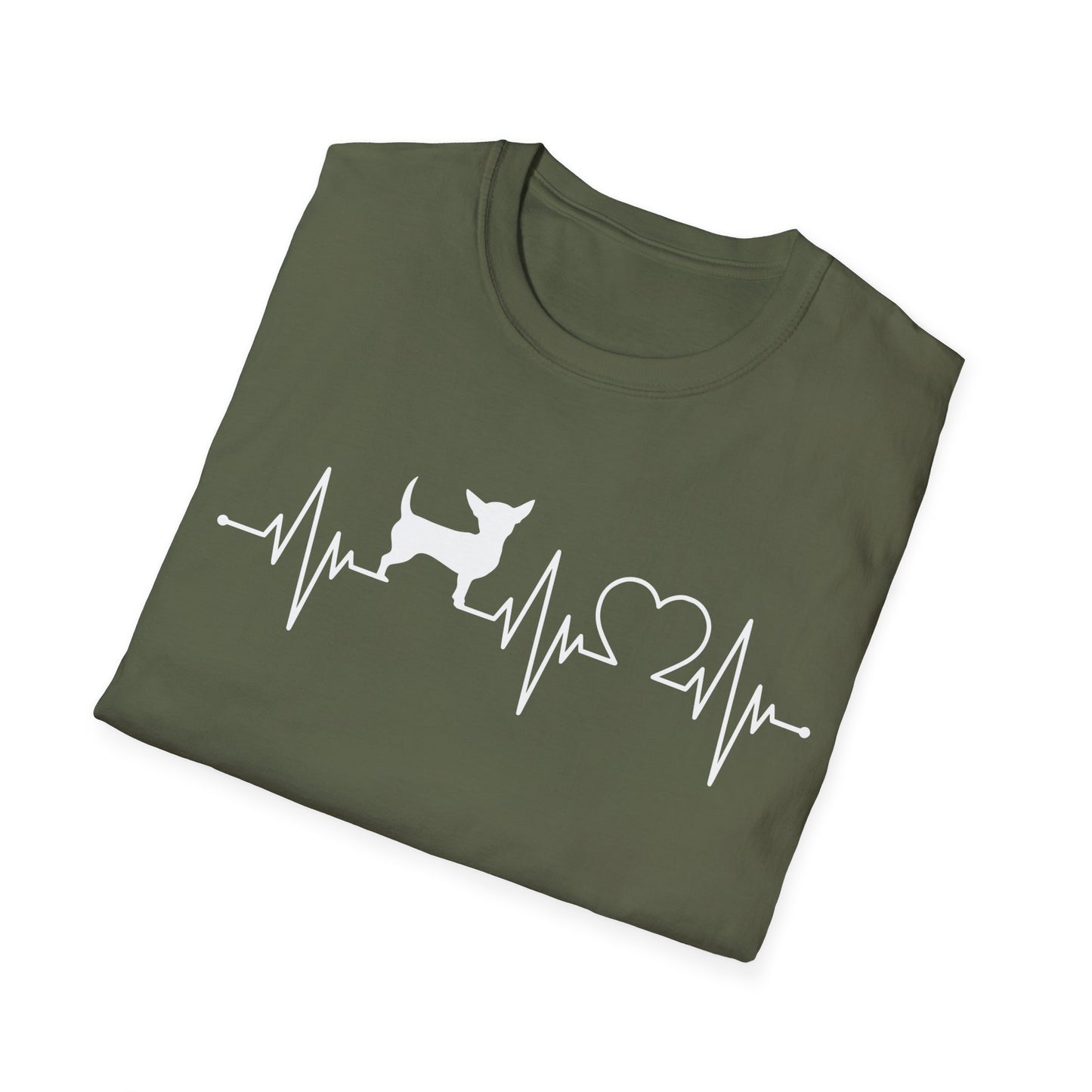 Chihuahua T Shirt – Heartbeat Design – Unisex Fit