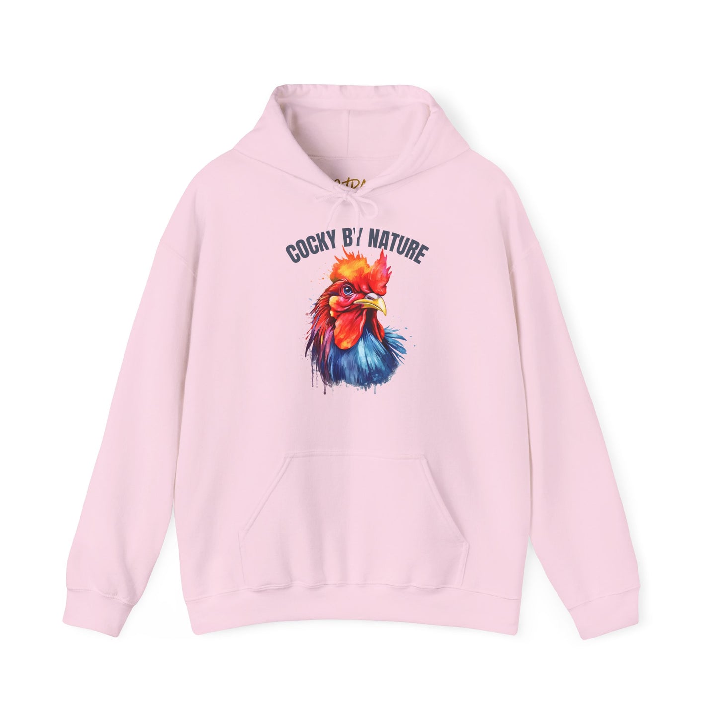 Rooster Hoodie – 'Cocky by Nature' Bold Color Design – Unisex Fit