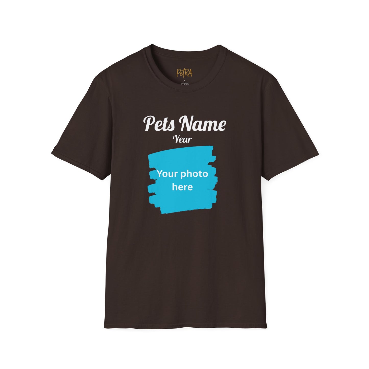 Custom Pet Photo T Shirt – Basic Upload & Text – Unisex Fit