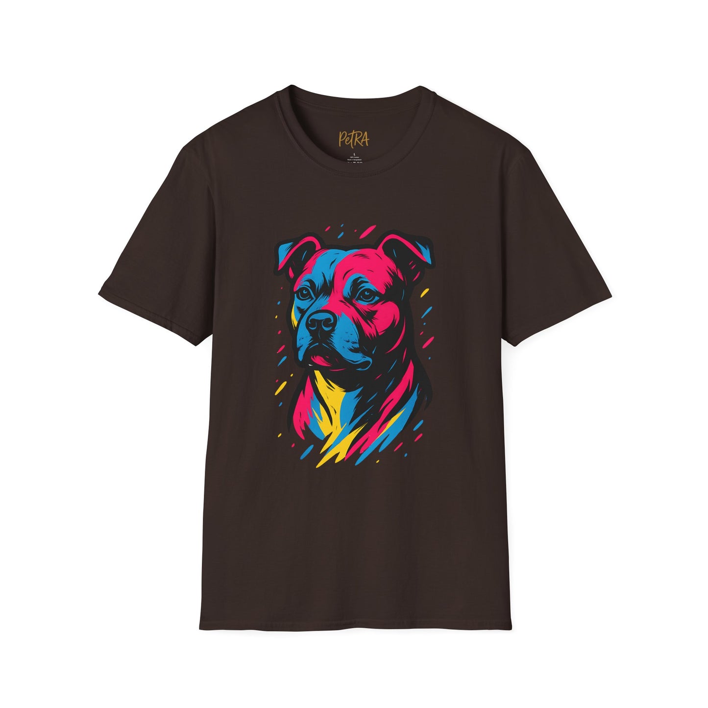 Staffy T Shirt – Neo Pop Art Portrait – Unisex Fit
