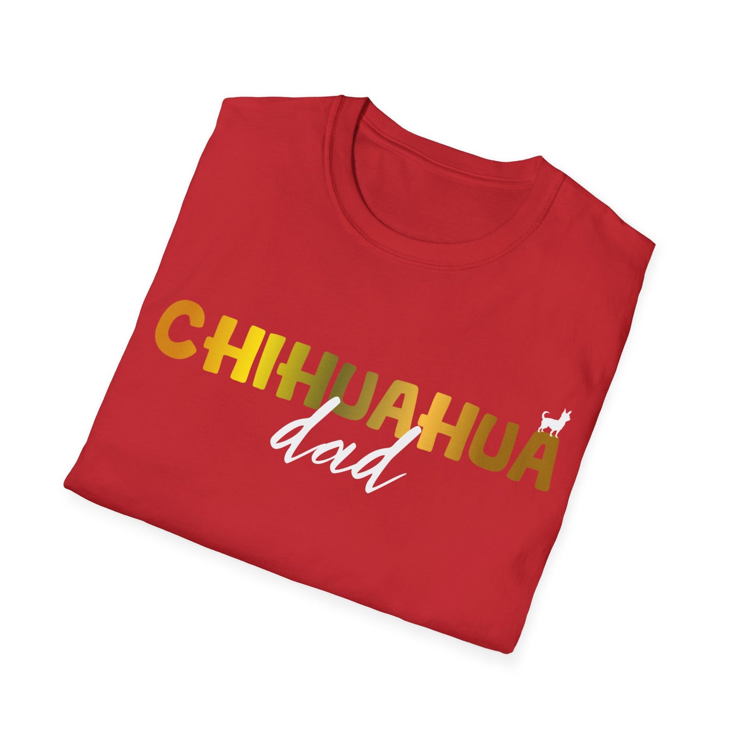 Chihuahua T Shirt – 'Chihuahua DAD' Bold Lettering – Unisex Fit