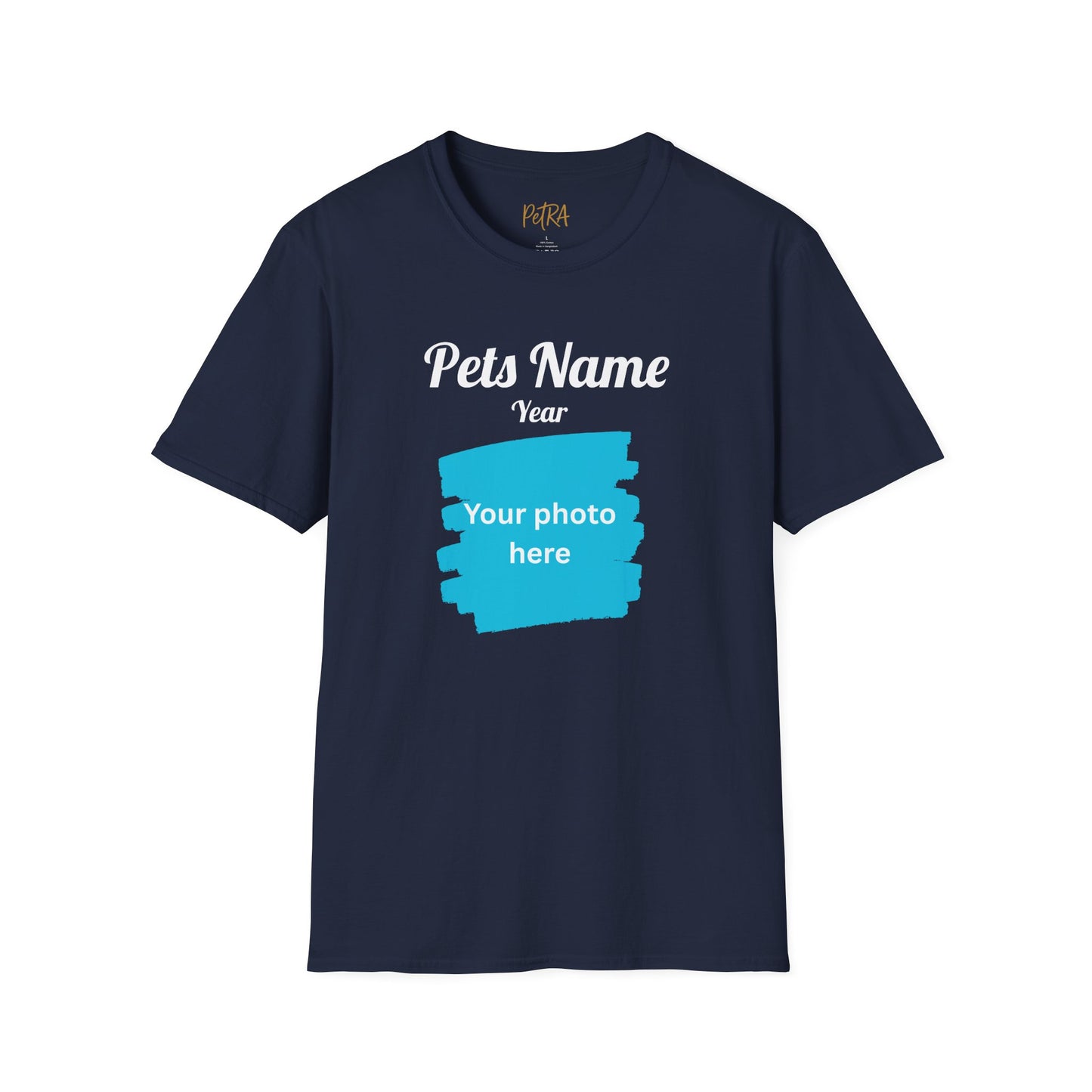 Custom Pet Photo T Shirt – Basic Upload & Text – Unisex Fit