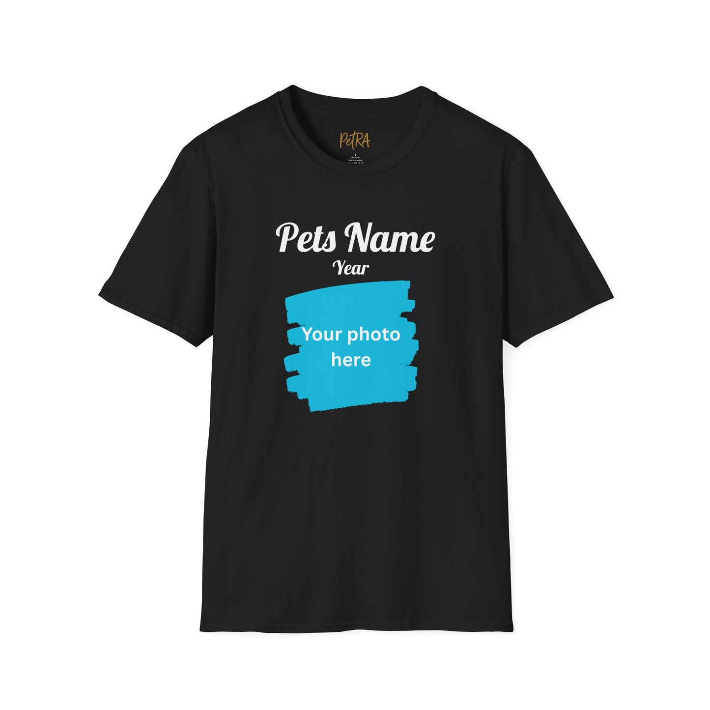 Custom Pet Photo T Shirt – Basic Upload & Text – Unisex Fit