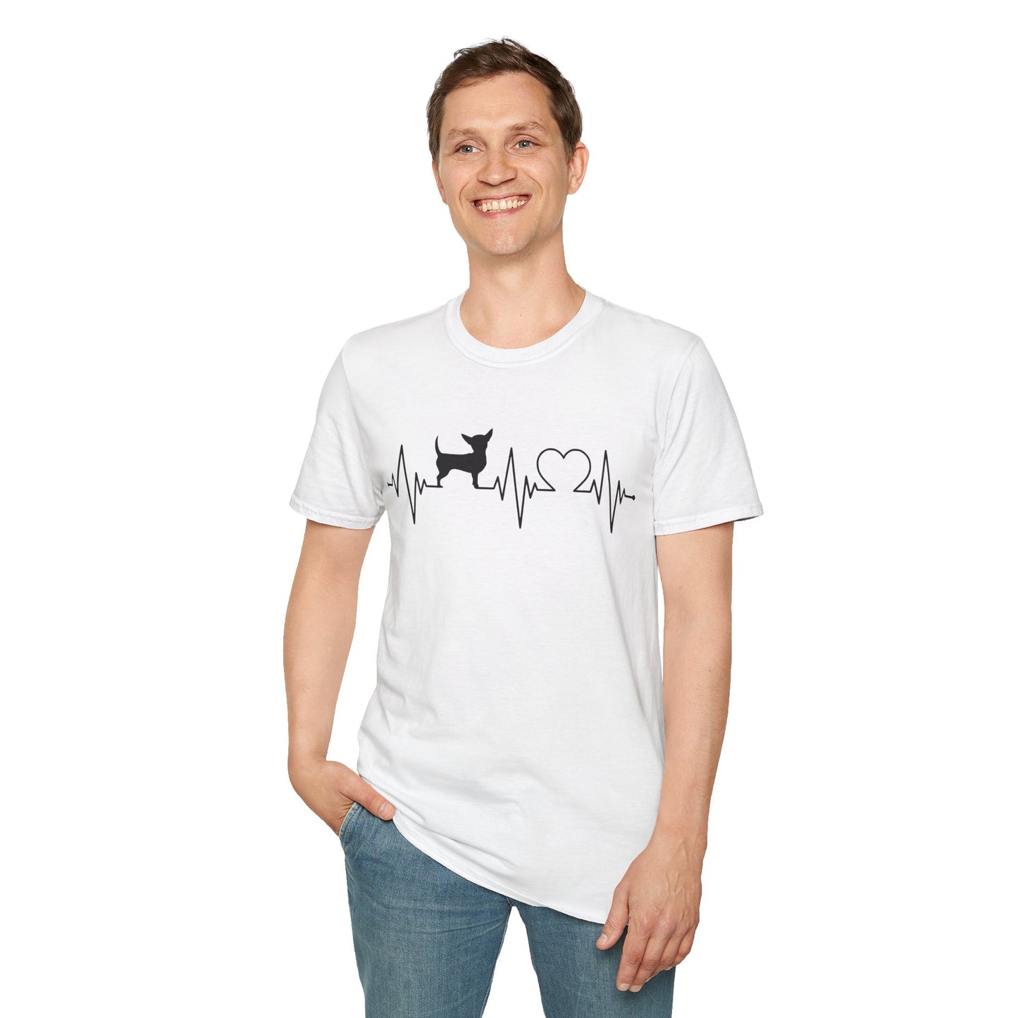 Chihuahua T Shirt – Heartbeat Design – Unisex Fit