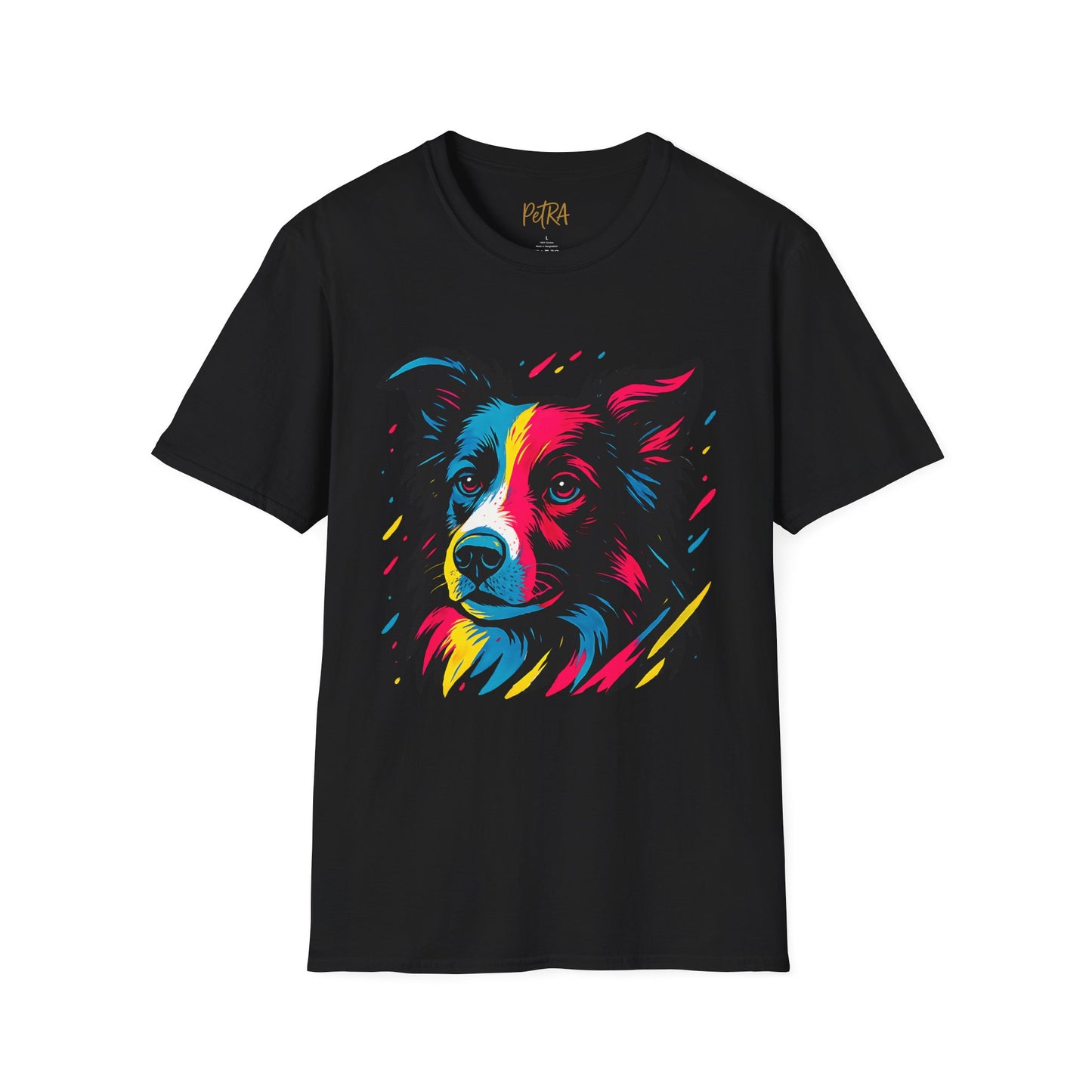 Border Collie T Shirt – Neo Pop Art Portrait – Unisex Fit