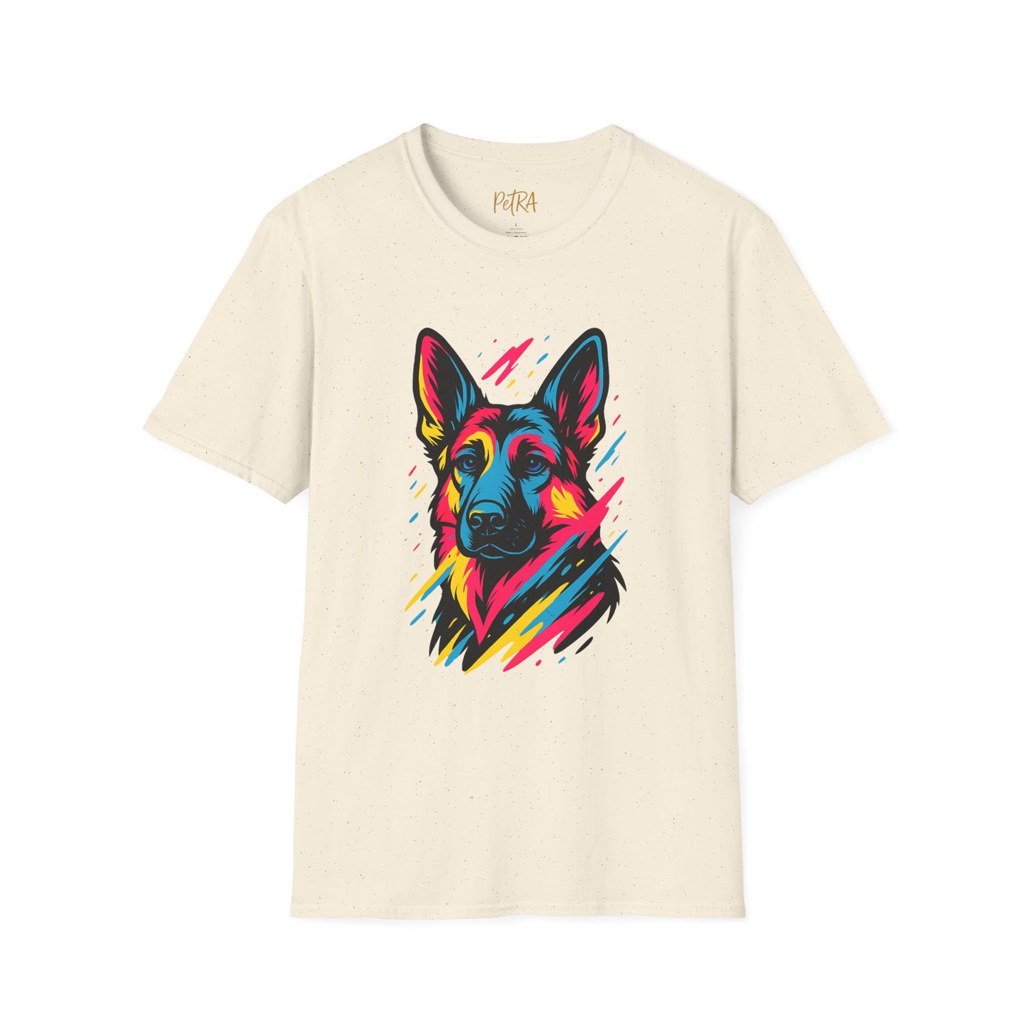 German Shepherd T Shirt – Neo Pop Art Portrait – Unisex Fit