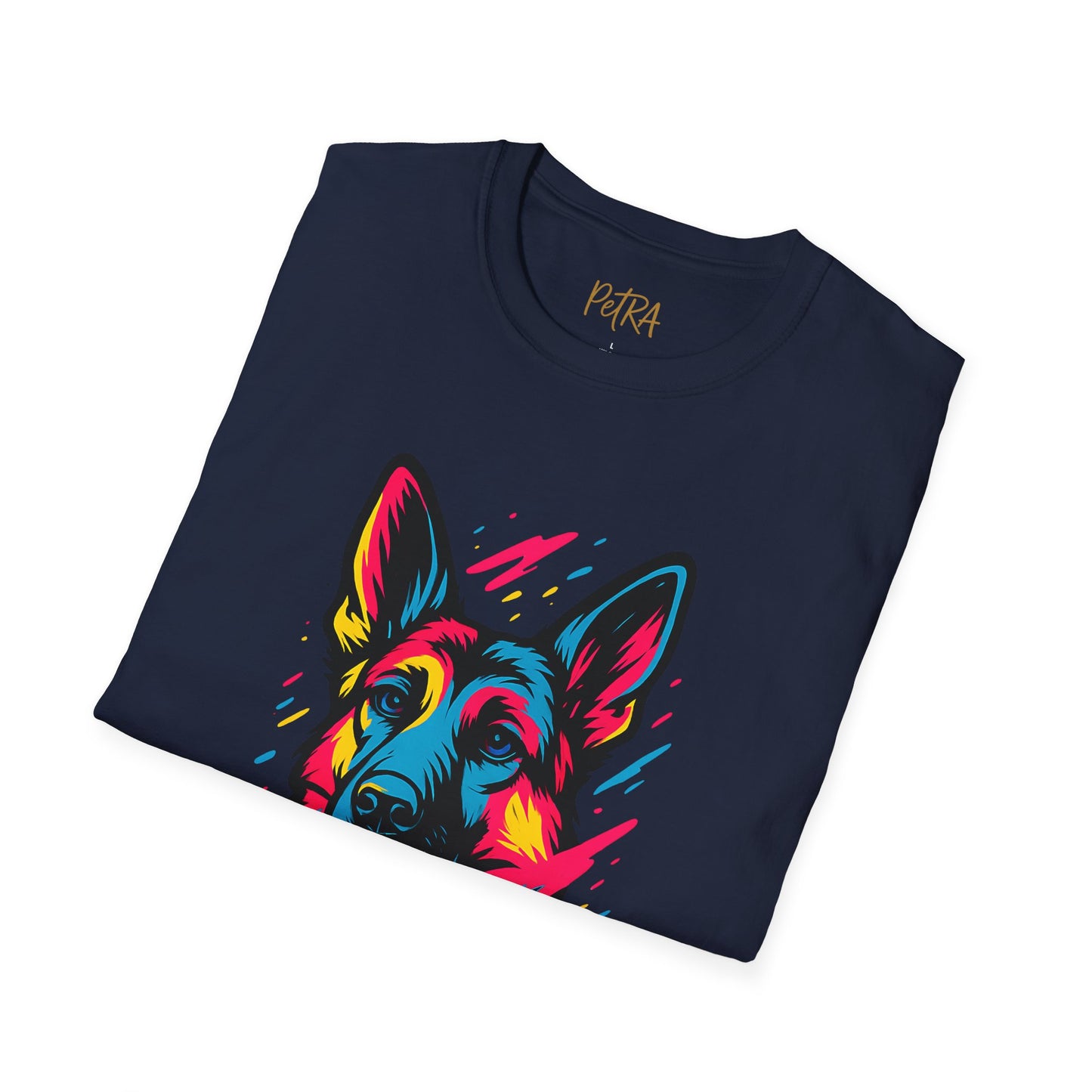 German Shepherd T Shirt – Neo Pop Art Portrait – Unisex Fit