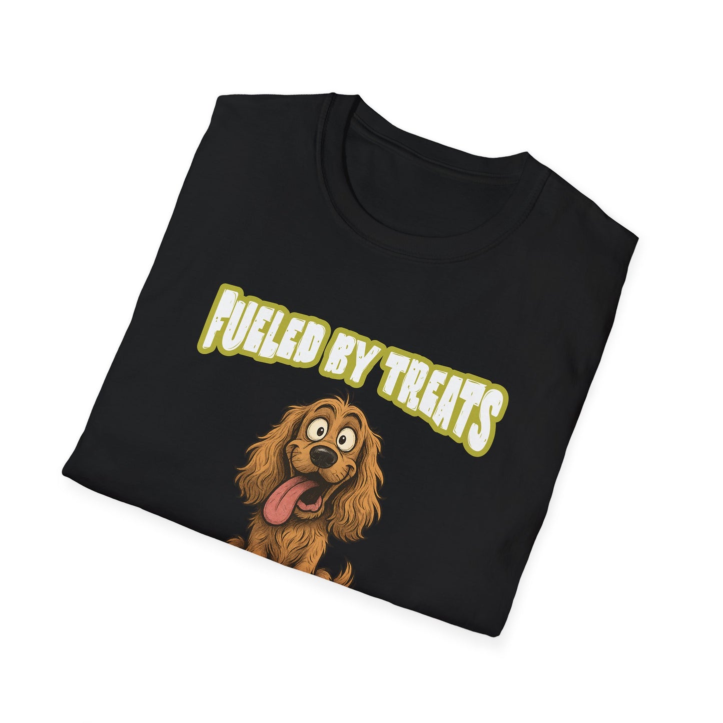 Cocker Spaniel T Shirt – 'Fueled by Treats & Poor Decisions' Cartoon Design – Unisex Fit