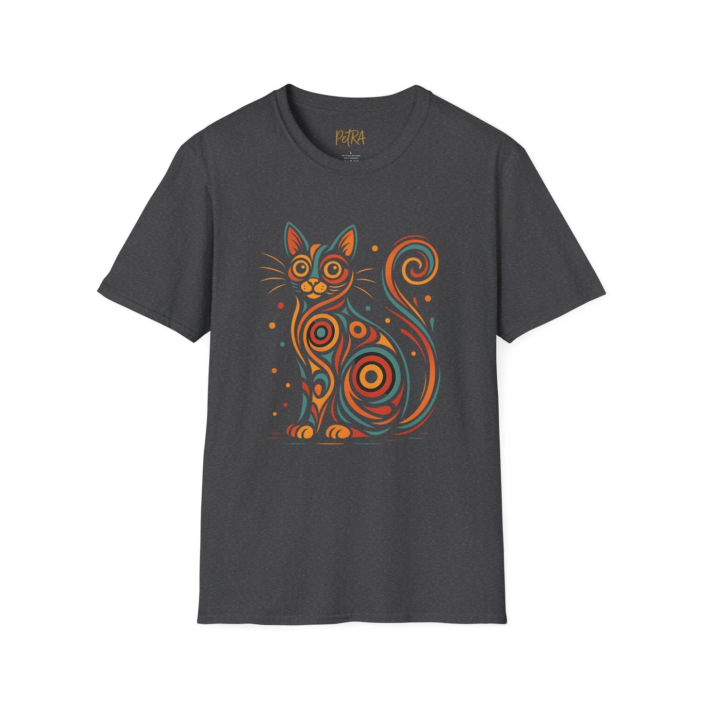 Cat T Shirt – Abstract Kaleidoscope Art – Unisex Fit