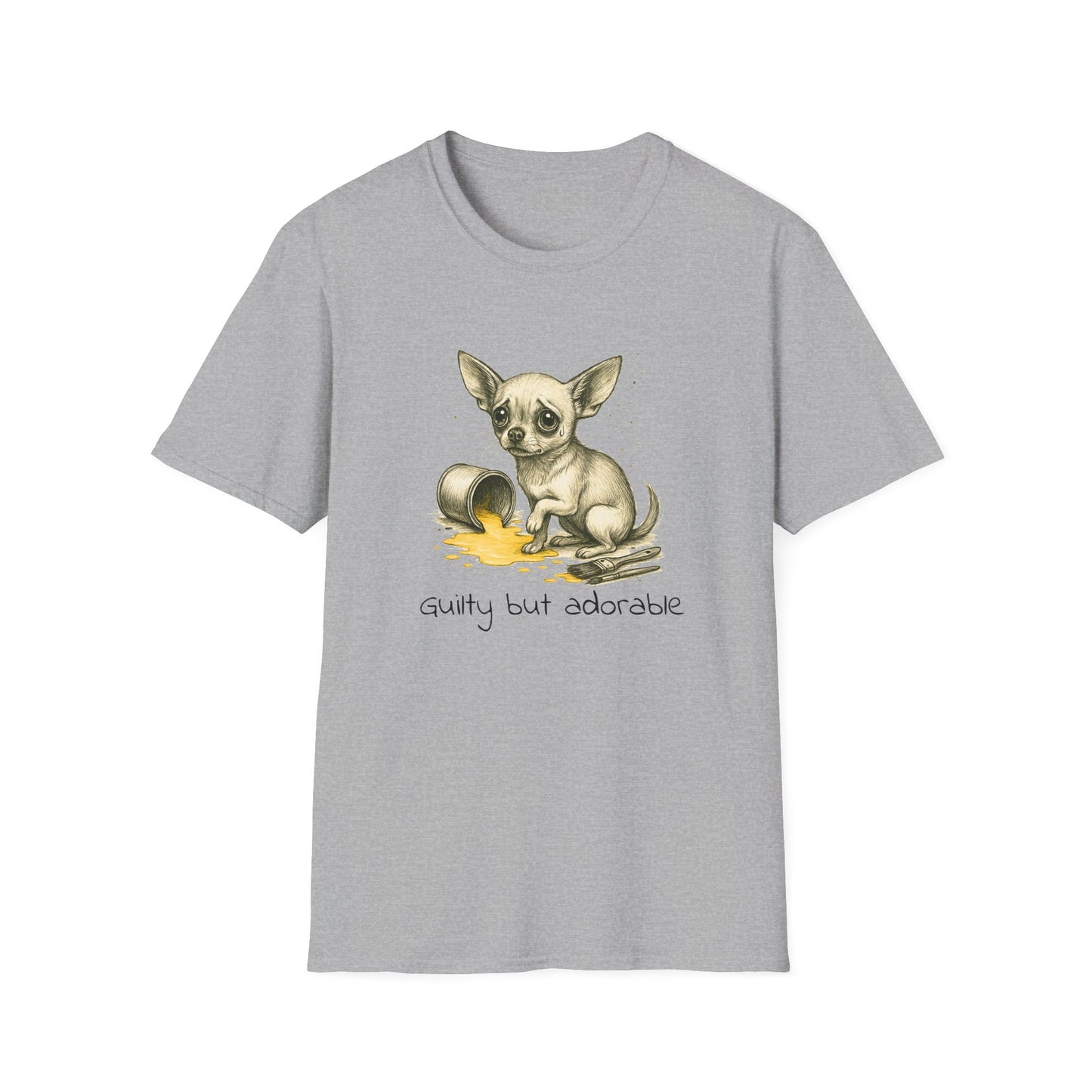 Chihuahua T Shirt – Spilled Paint Design – Unisex Fit