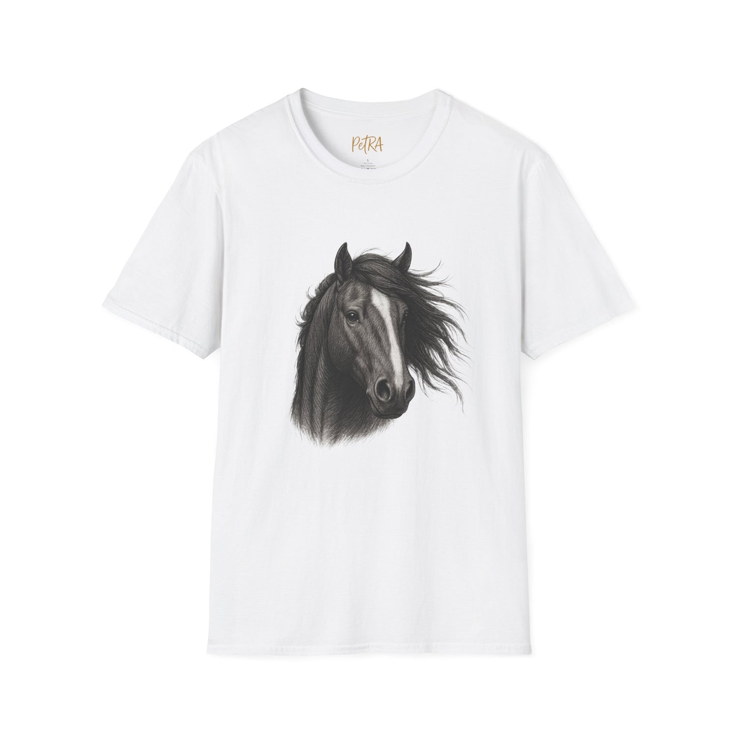 Horse Portrait Tee – Detailed Pencil Sketch Design – Unisex Fit
