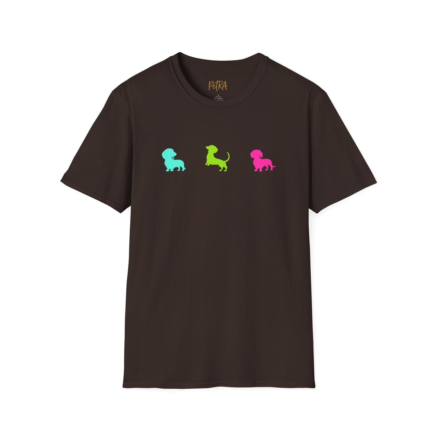 Dachshund T Shirt – Colorful Silhouette Design – Unisex Fit