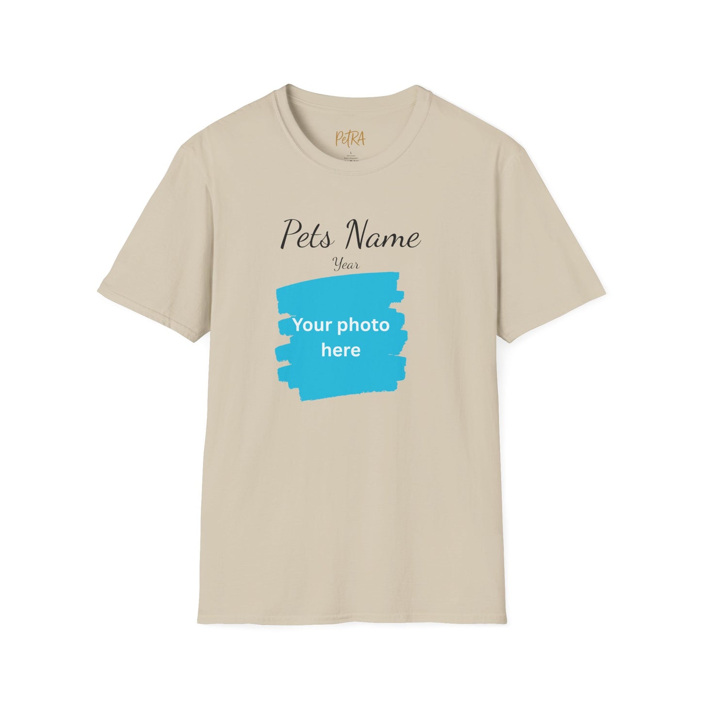 Custom Pet Photo T Shirt – Basic Upload & Text – Unisex Fit