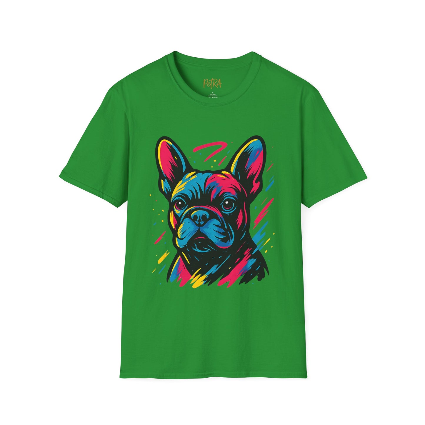 French Bulldog T Shirt – Neon Pop Art Portrait – Unisex Fit