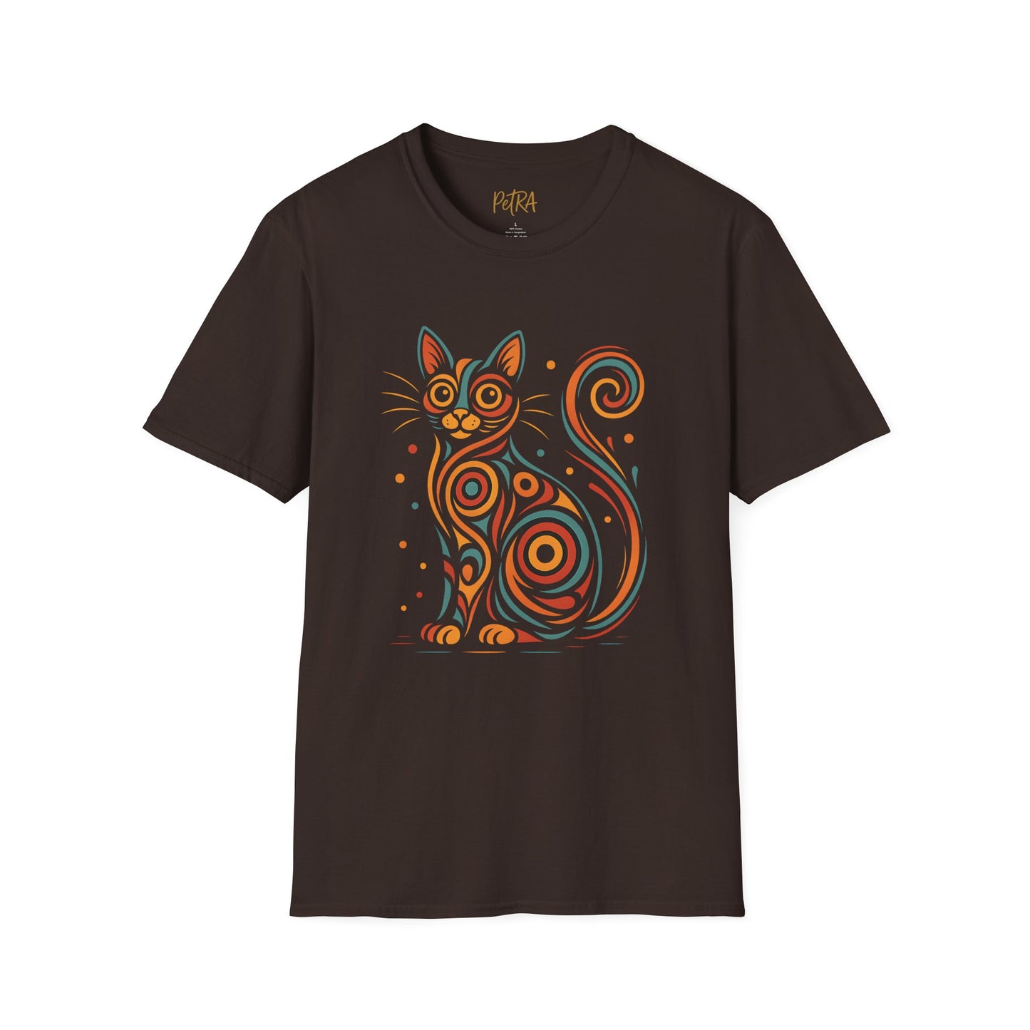 Cat T Shirt – Abstract Kaleidoscope Art – Unisex Fit