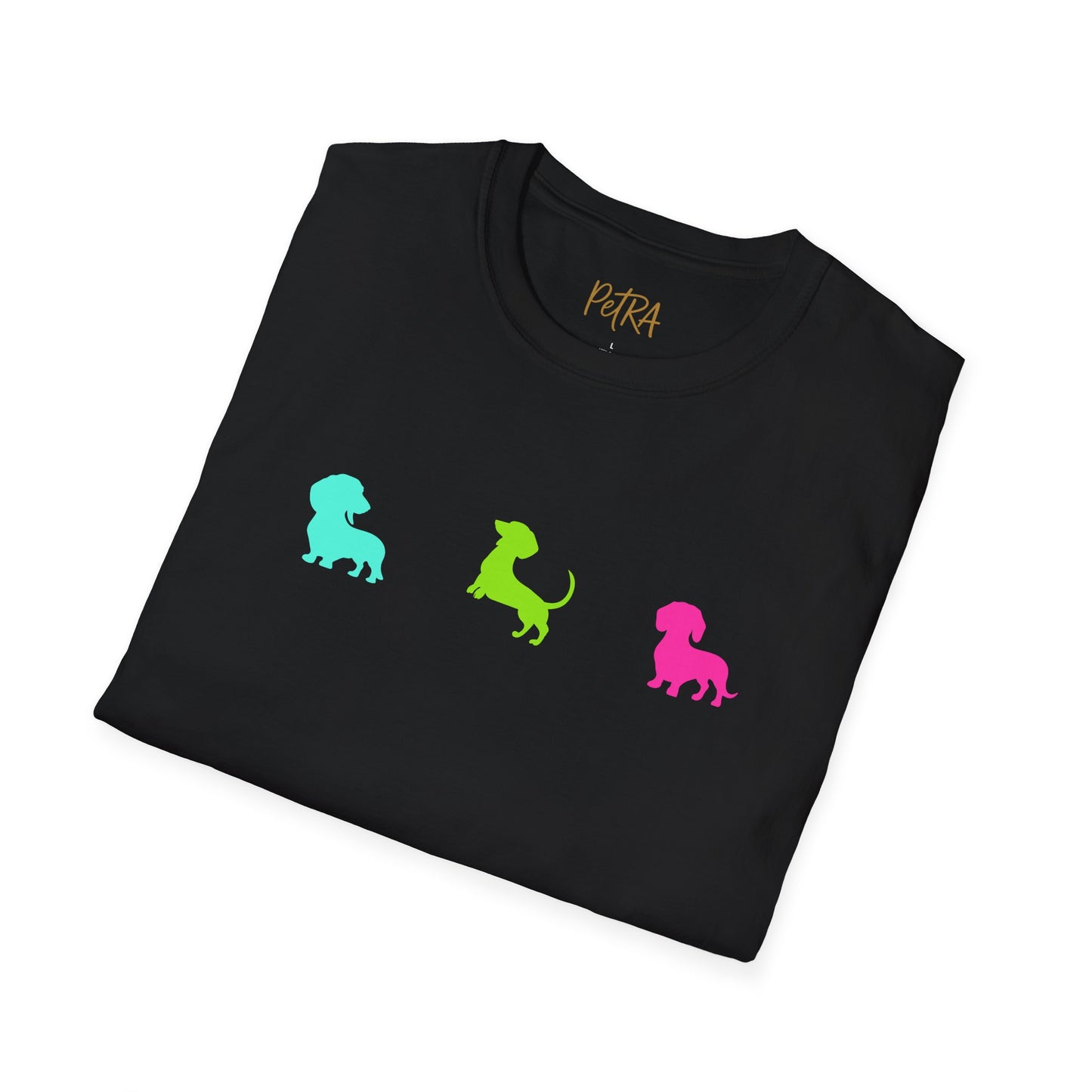 Dachshund T Shirt – Colorful Silhouette Design – Unisex Fit