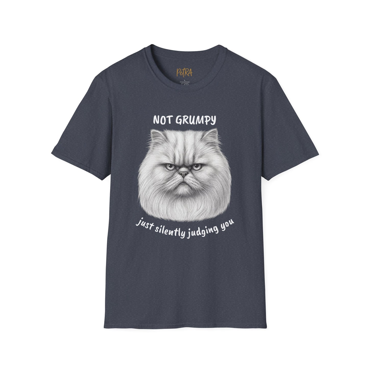 Persian Cat Tee – 'Not Grumpy, Just Judging' Quote – Unisex Fit