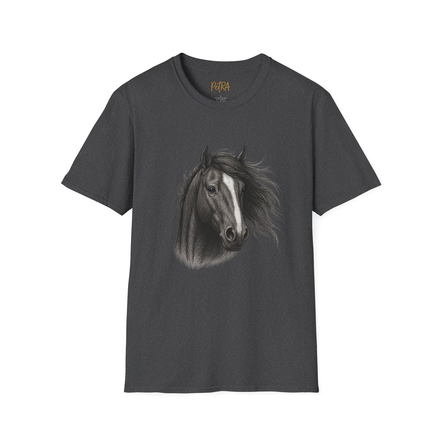 Horse Portrait Tee – Detailed Pencil Sketch Design – Unisex Fit