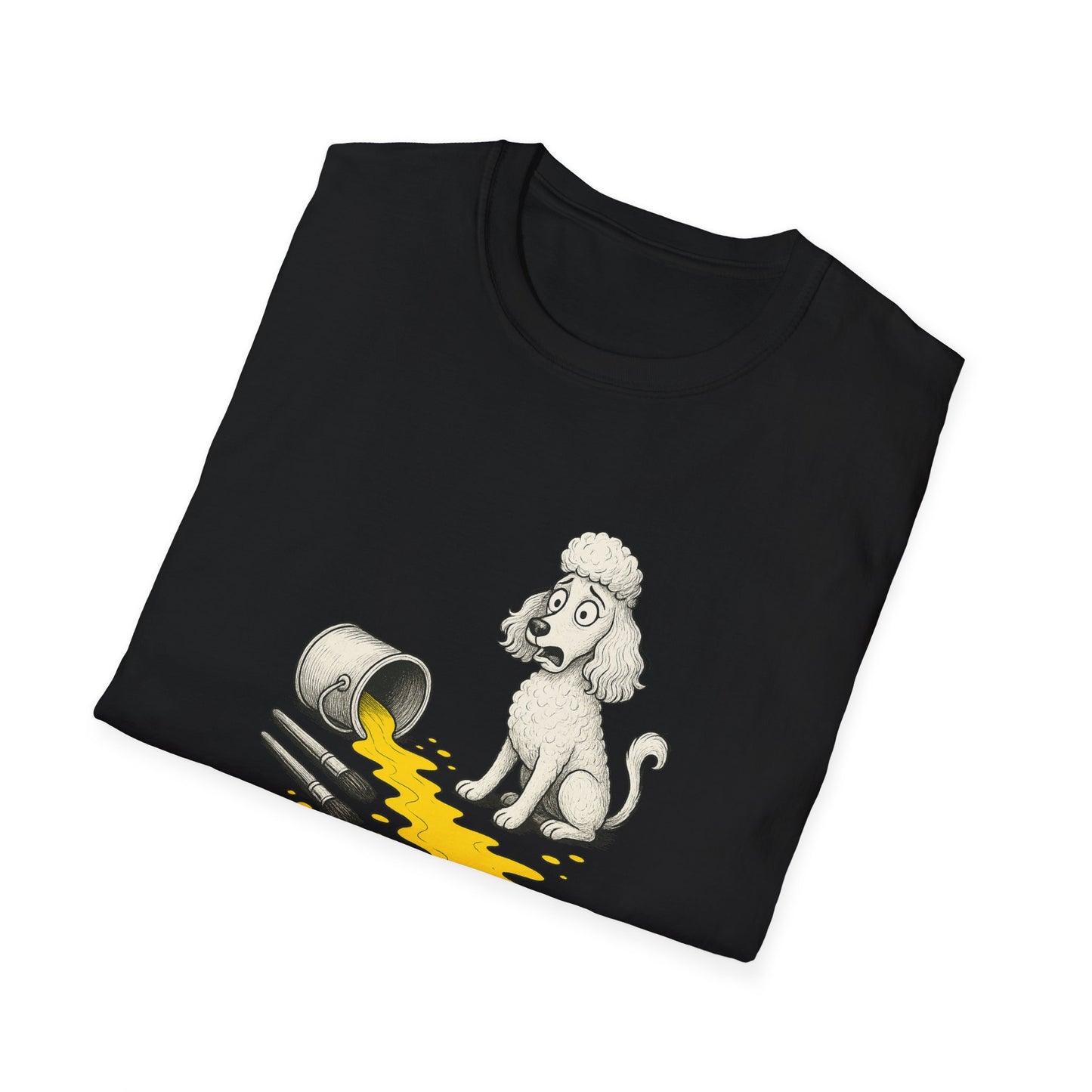 Poodle T Shirt – 'My Life is Ruined' Spilled Paint Design – Unisex Fit