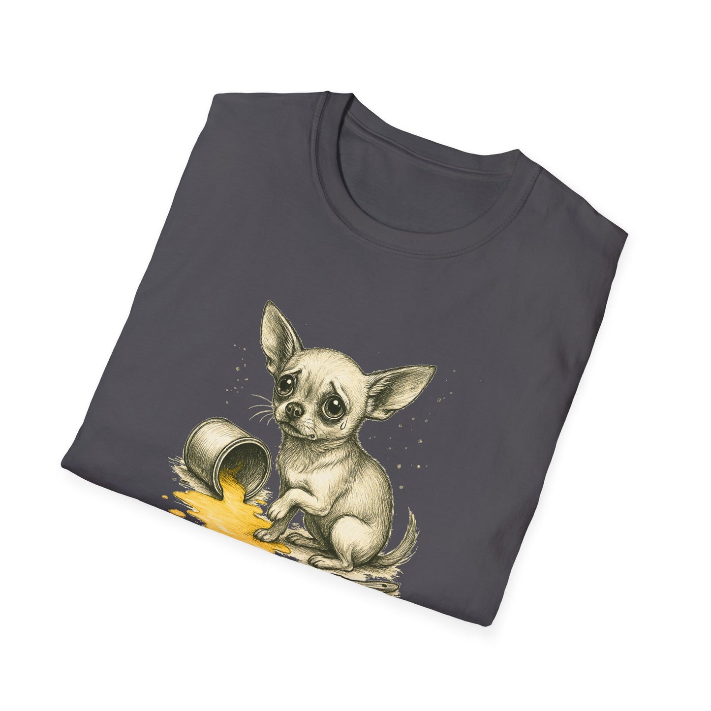 Chihuahua T Shirt – Spilled Paint Design – Unisex Fit
