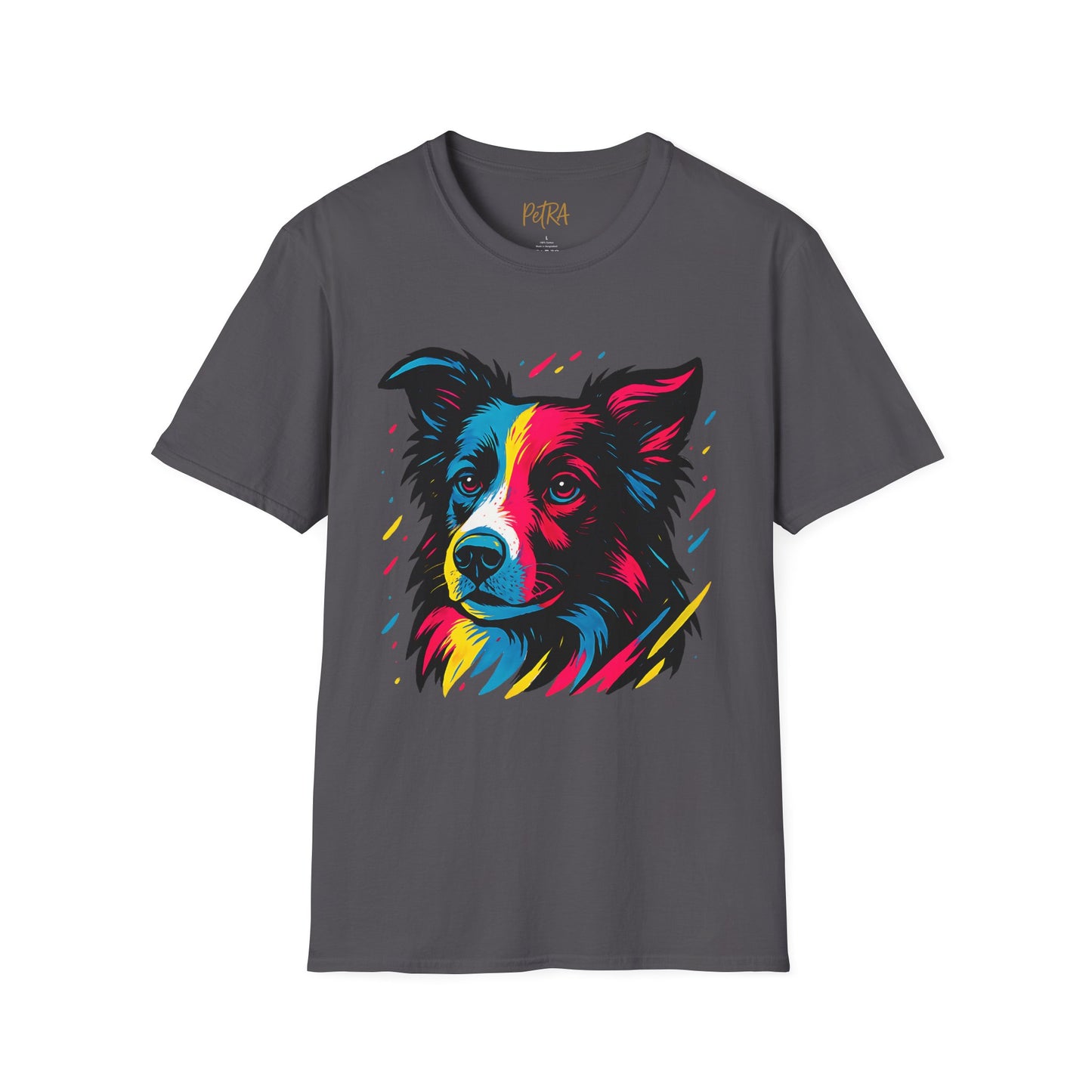 Border Collie T Shirt – Neo Pop Art Portrait – Unisex Fit