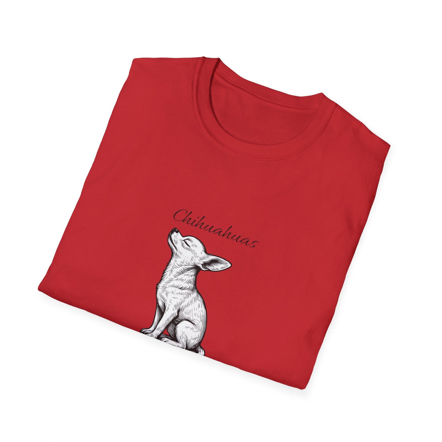Chihuahua T Shirt – 'Dramatic AF' Sketch Design – Unisex Fit