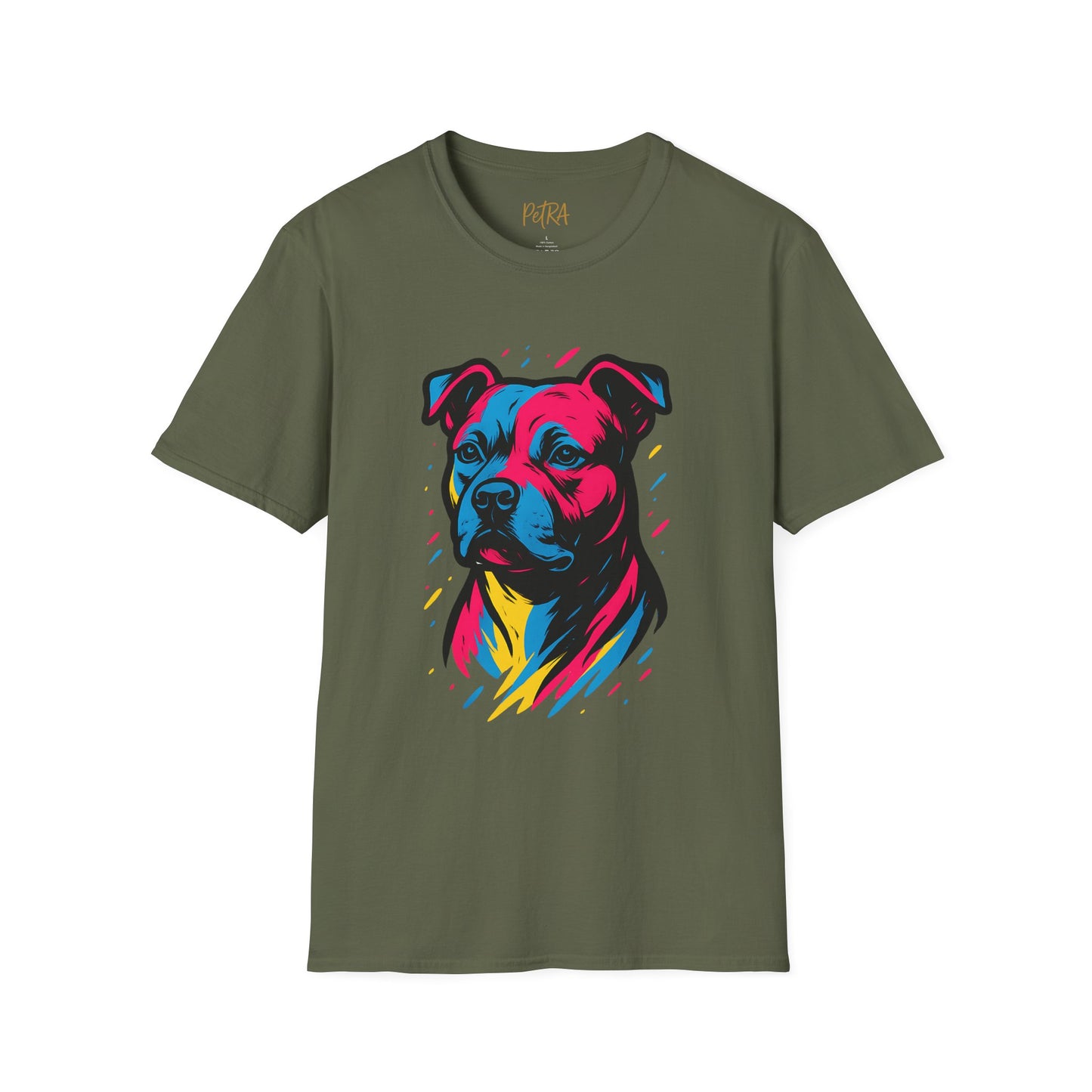 Staffy T Shirt – Neo Pop Art Portrait – Unisex Fit