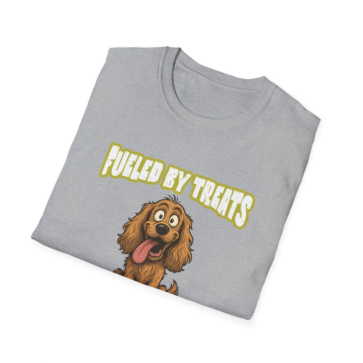 Cocker Spaniel T Shirt – 'Fueled by Treats & Poor Decisions' Cartoon Design – Unisex Fit