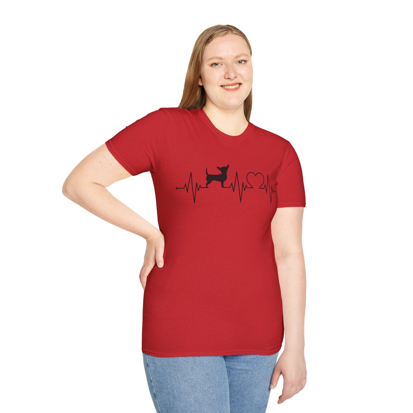 Chihuahua T Shirt – Heartbeat Design – Unisex Fit