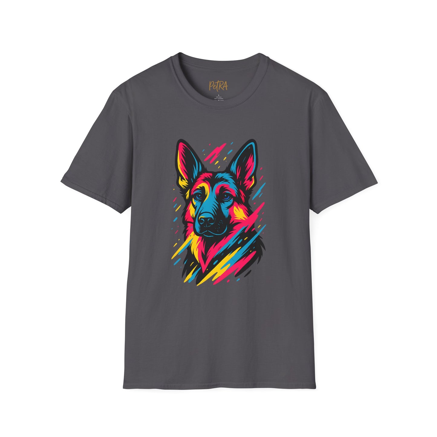 German Shepherd T Shirt – Neo Pop Art Portrait – Unisex Fit