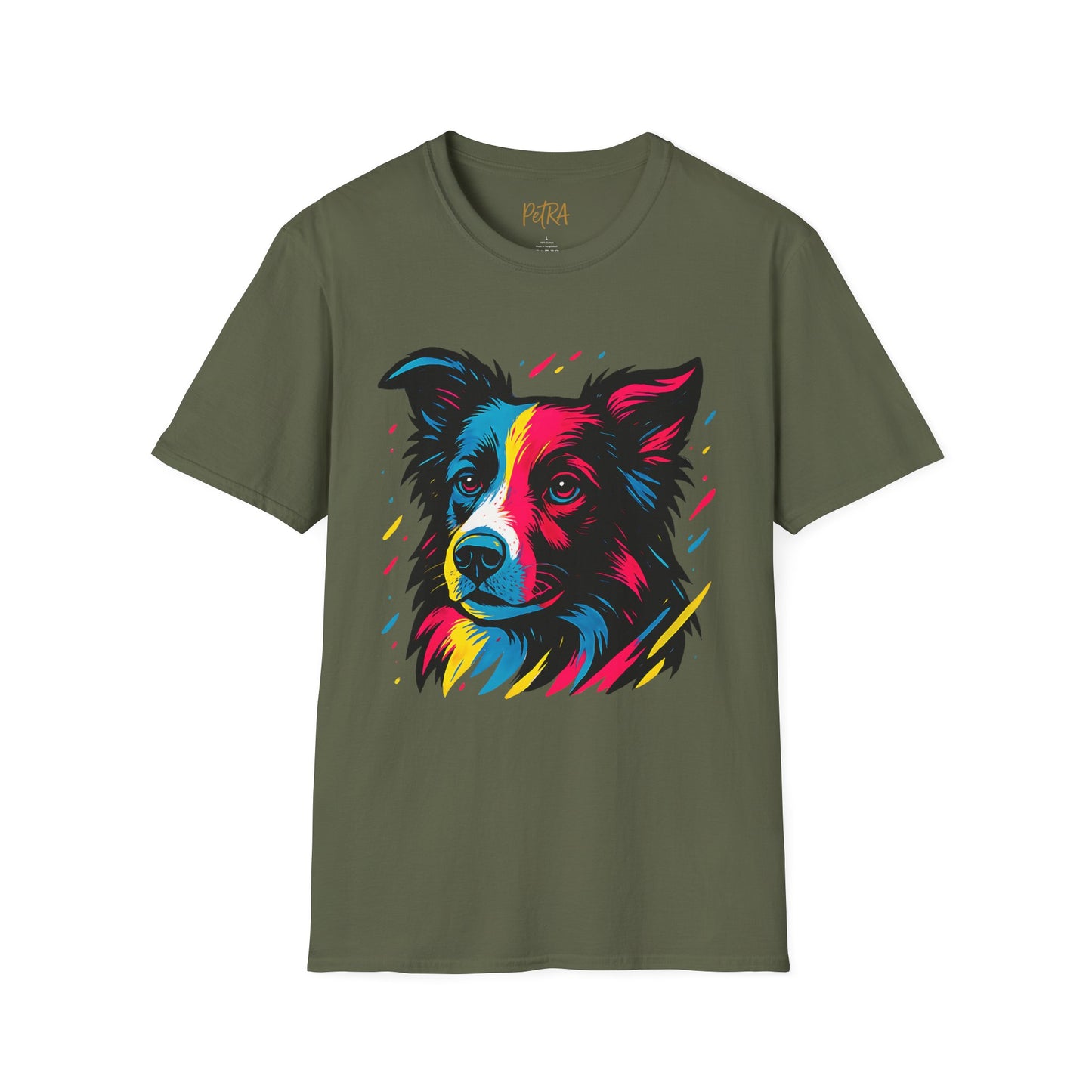 Border Collie T Shirt – Neo Pop Art Portrait – Unisex Fit