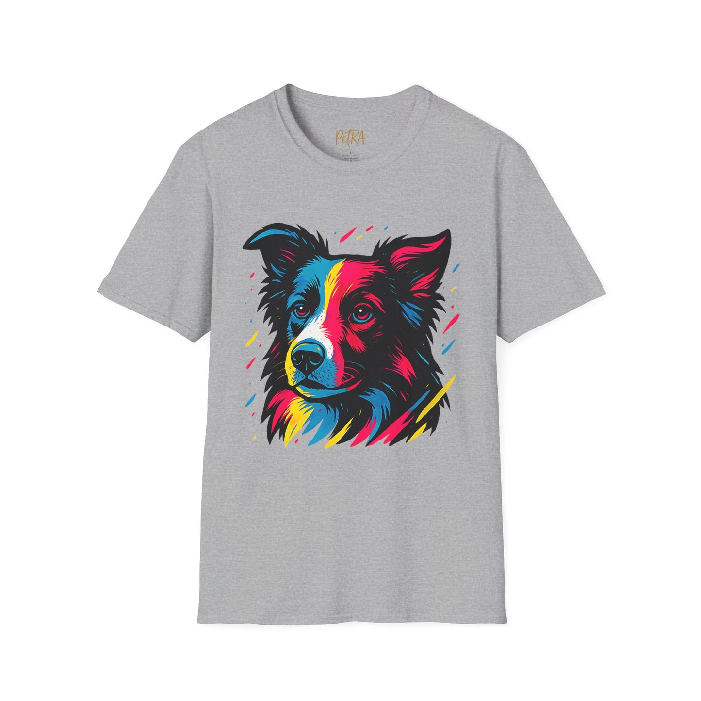 Border Collie T Shirt – Neo Pop Art Portrait – Unisex Fit