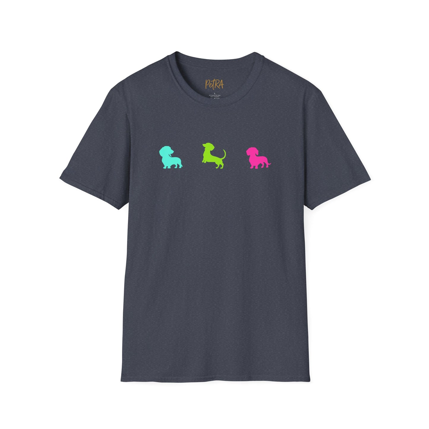 Dachshund T Shirt – Colorful Silhouette Design – Unisex Fit