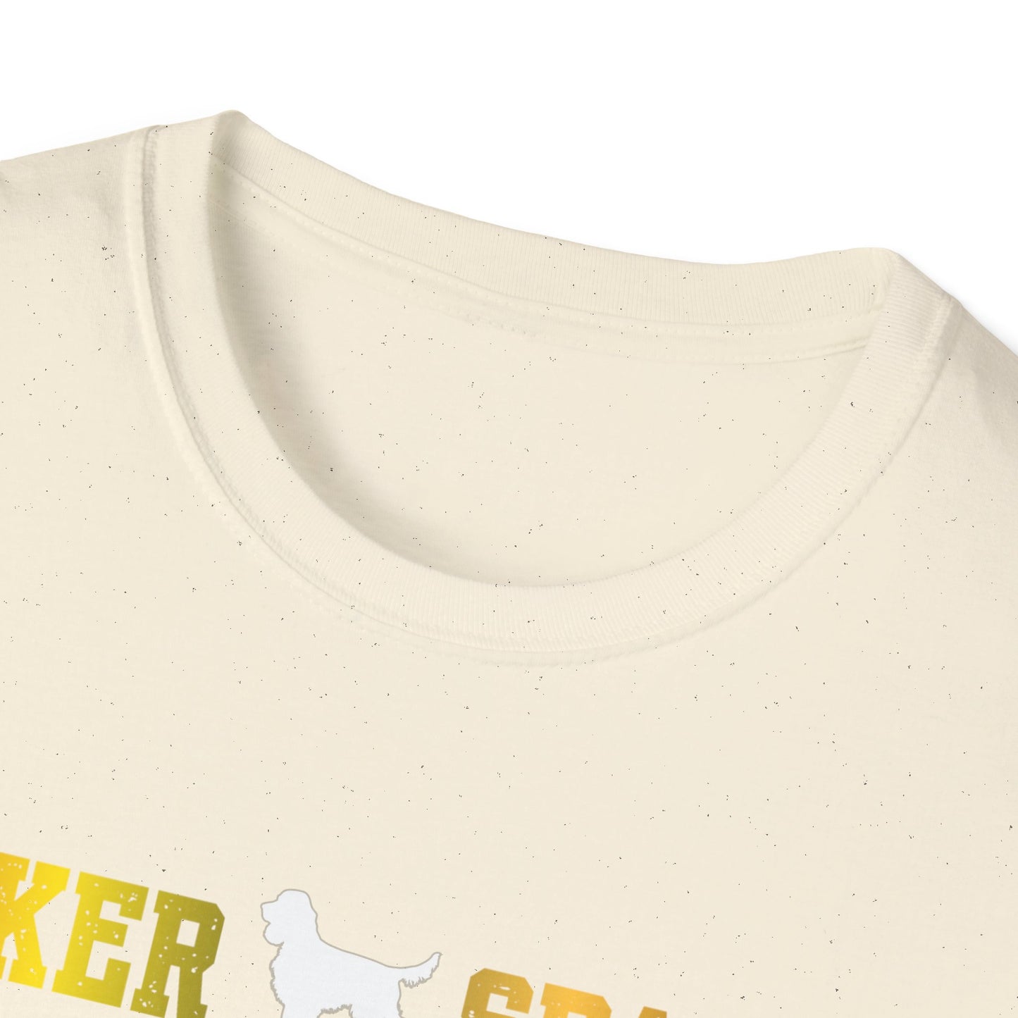 Cocker Spaniel T Shirt – 'Cocker Spaniel Dad' Block Silhouette – Unisex Fit