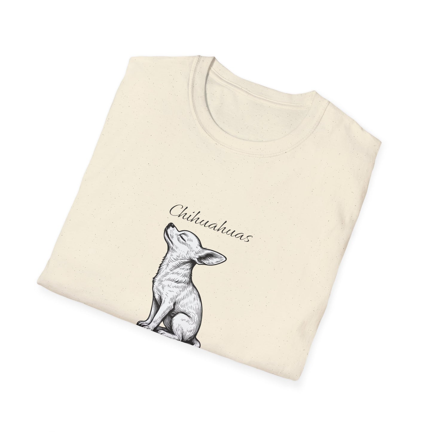 Chihuahua T Shirt – 'Dramatic AF' Sketch Design – Unisex Fit