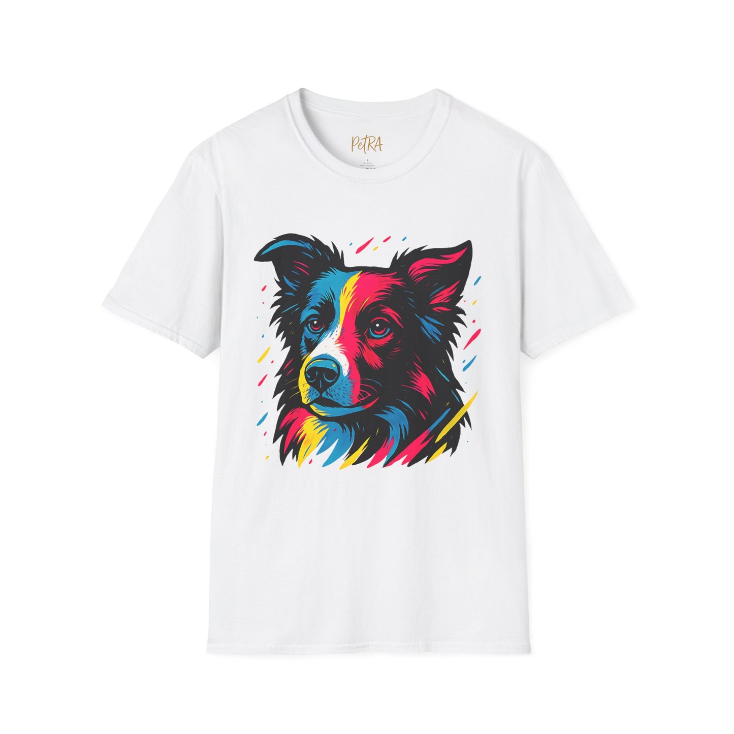 Border Collie T Shirt – Neo Pop Art Portrait – Unisex Fit