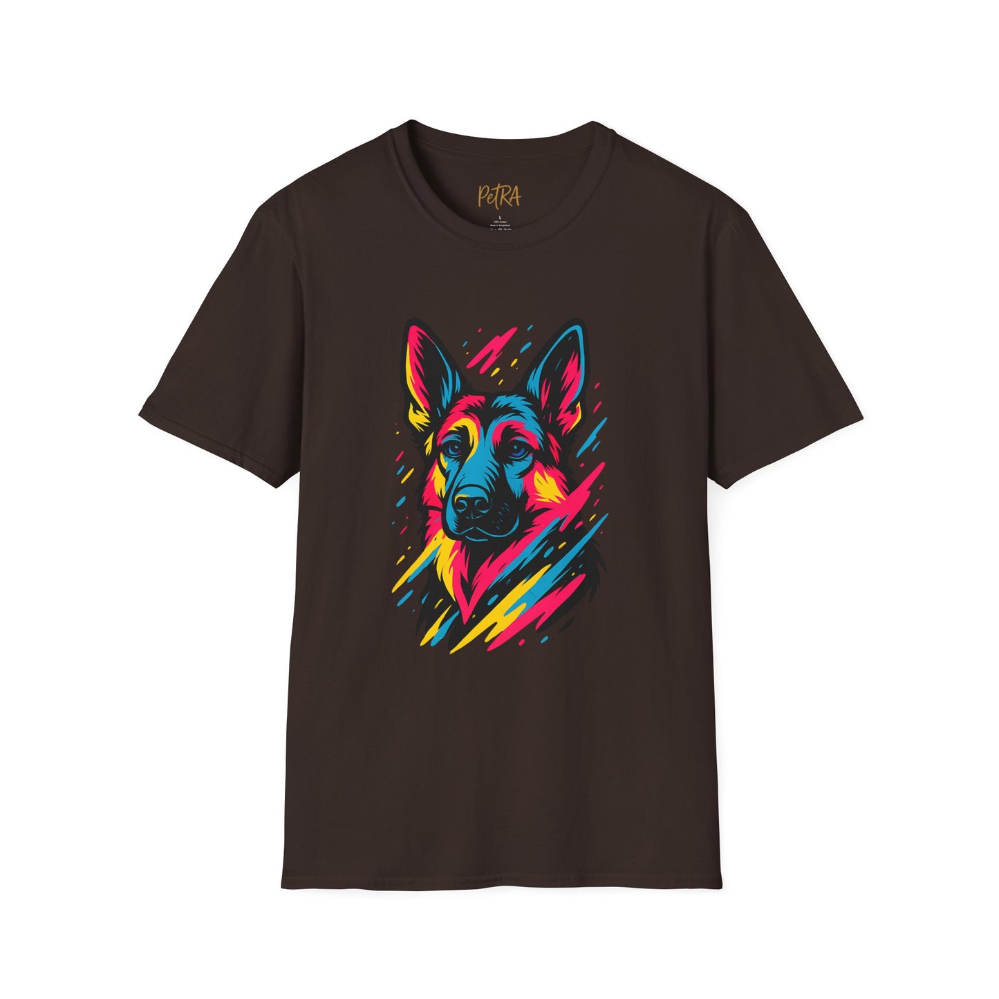 German Shepherd T Shirt – Neo Pop Art Portrait – Unisex Fit