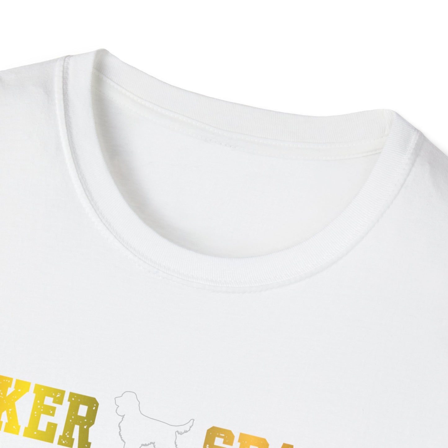 Cocker Spaniel T Shirt – 'Cocker Spaniel Dad' Block Silhouette – Unisex Fit