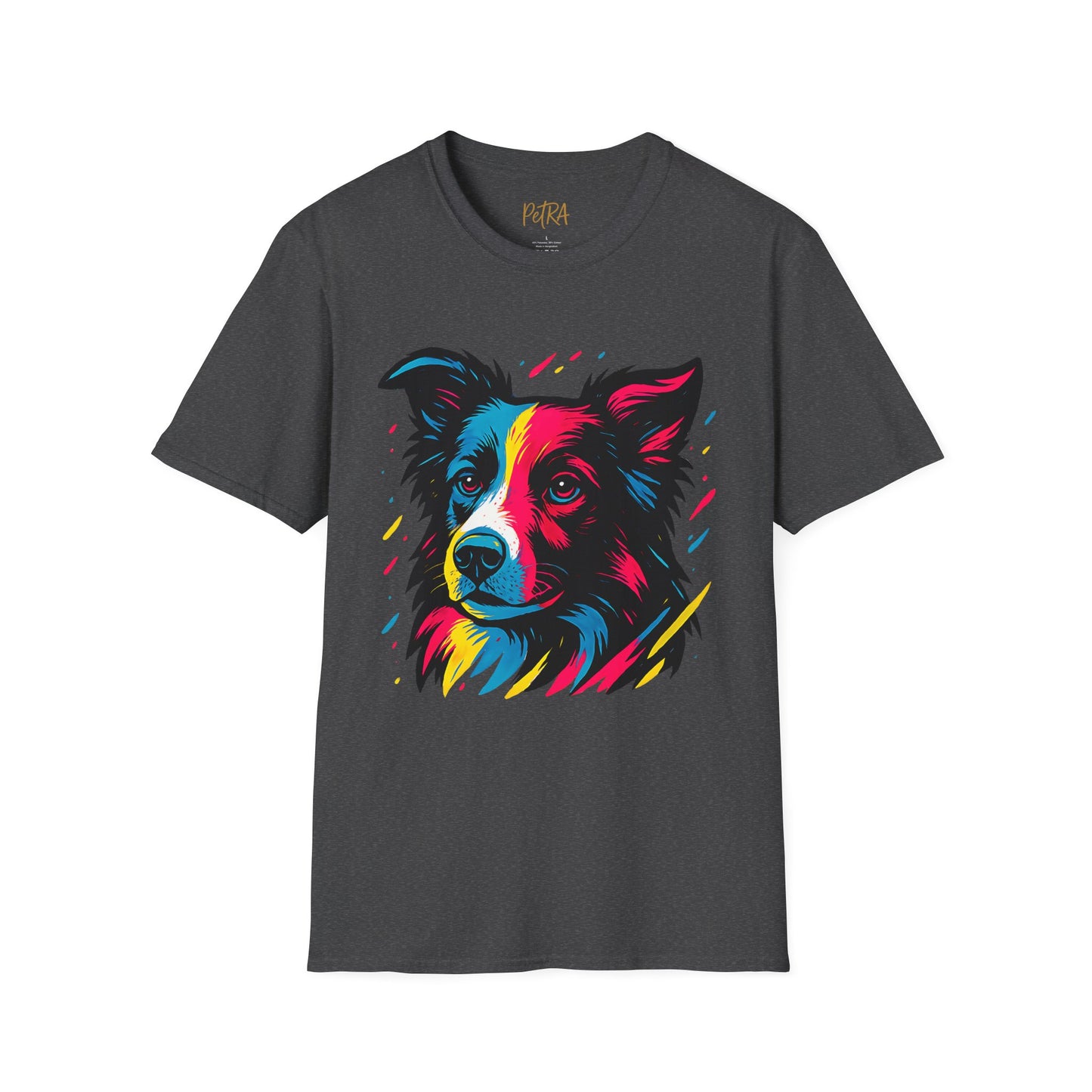 Border Collie T Shirt – Neo Pop Art Portrait – Unisex Fit