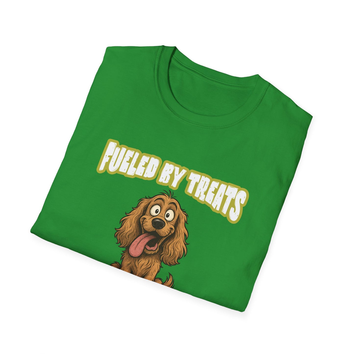Cocker Spaniel T Shirt – 'Fueled by Treats & Poor Decisions' Cartoon Design – Unisex Fit