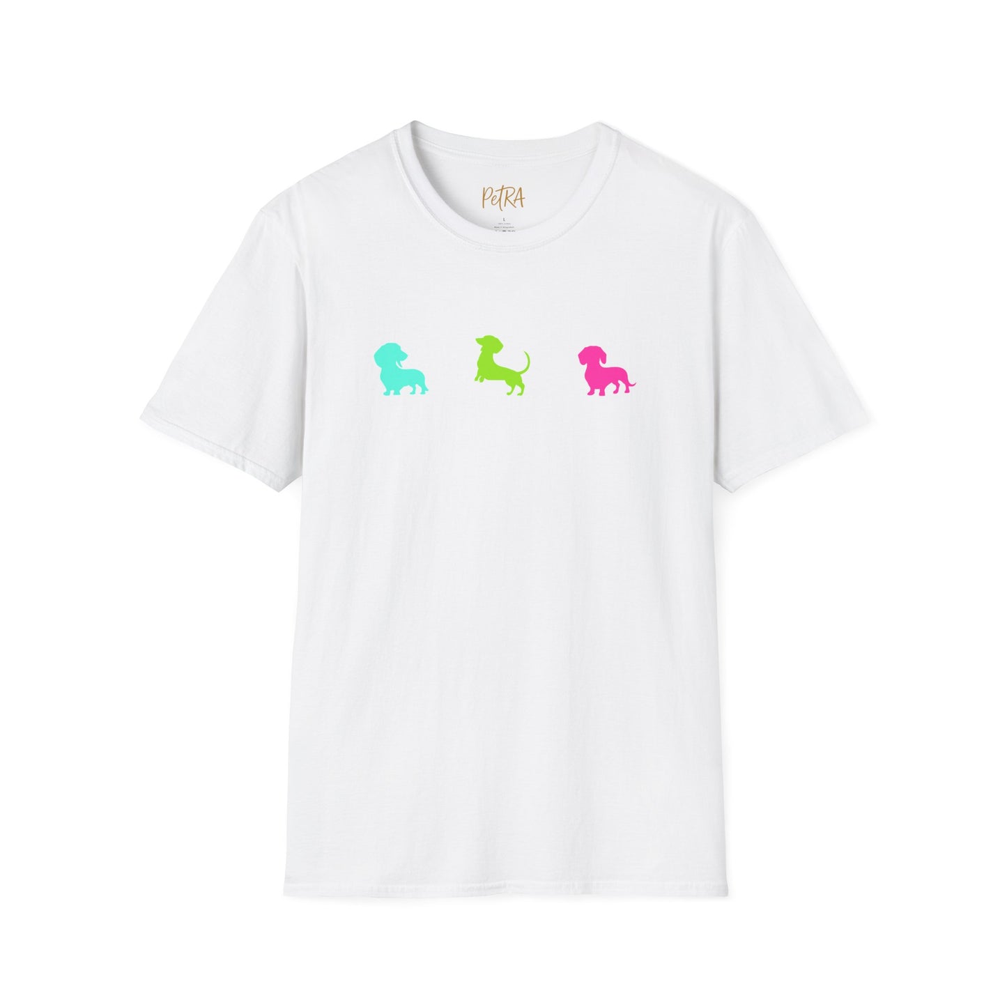 Dachshund T Shirt – Colorful Silhouette Design – Unisex Fit