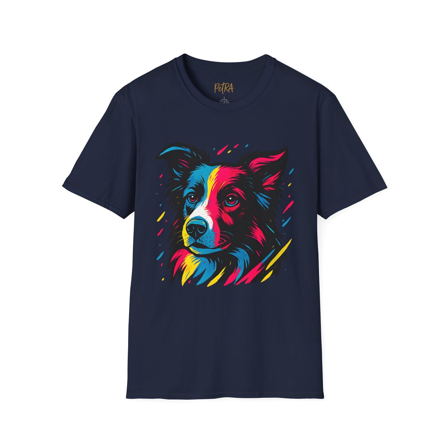 Border Collie T Shirt – Neo Pop Art Portrait – Unisex Fit