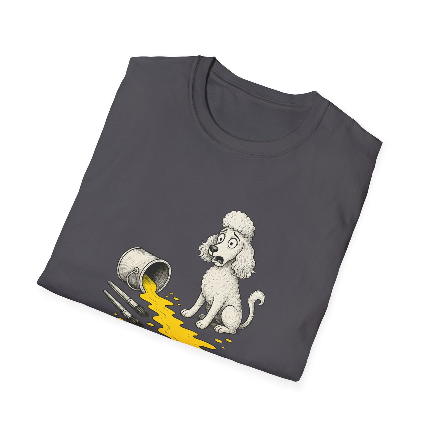 Poodle T Shirt – 'My Life is Ruined' Spilled Paint Design – Unisex Fit